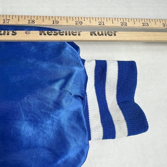 VTG 70s Kentucky Wildcats Satin Jacket Extra Large Blue Spell Out Snap Button - Picture 12 of 15